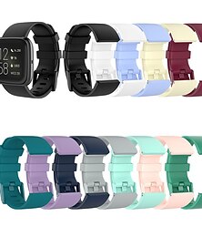 abordables -Ver Banda para Fitbit Versa 2 / Versa Lite / Versa SE / Versa Silicona suave Reemplazo Correa Ajustable Transpirable Cierre clásico Correa Deportiva Pulsera