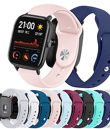رخيصةأون -حزام إلى Amazfit GTS 4,4mini, 3,2,2mini, 2e, GTR 42mm, Bip U Pro, U, 3 Pro, 3, S lite, S, lite سيليكون ناعم إستبدال حزام عصابة الرياضة معصمه