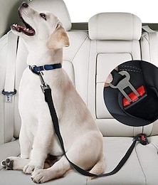 economico -2pcs cintura di sicurezza per auto per animali domestici in nylon animali domestici cane gatto sedile guinzaglio guinzaglio per cucciolo gattino guinzaglio di sicurezza del veicolo regolabile