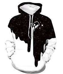 abordables -Hombre Graphic Bloque de color Sudadera Sudaderas Sudadera Sudadera con capucha Con Capucha Casual Impresión 3D Diario Negro Amarillo Diseñador