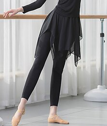 economico -pantaloni da balletto traspiranti split joint per le prestazioni di allenamento delle donne in chiffon high modal