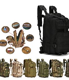 economico -30 l zaino da trekking zaino zaino per pendolari antipolvere multifunzionale durevole resistenza all'usura campeggio ed escursionismo arrampicata viaggio tela foglia cp colore giungla