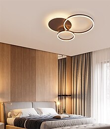 billige -3-lys 50 cm taklamper led klynge design sirkeldesign innfelt lys metallmalte overflater moderne nordisk stil kontor spisestue lys 110-240v kun dimmes med fjernkontroll