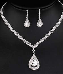 cheap -1 set Jewelry Set Bridal Jewelry Sets For Women's Wedding Anniversary Party Evening Rhinestone Alloy Tennis Chain Drop / Gift