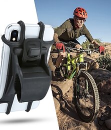 billige -understøttelse af silikoncykeltelefonholder til 4 - 6 tommer smartphoneholdere motorcykelcykelstyrets klipsholder gps monteringsbeslag4.7