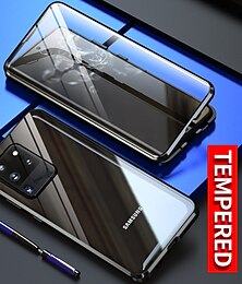 cheap -Phone Case For Samsung Galaxy S24 S23 S22 S21 S20 Plus Ultra S21 A54 A34 A14 A73 A53 A33 S10 Plus Note 20 Ultra A52 Note 10 Plus Full Body Case Magnetic Adsorption Transparent Magnetic Double Sided