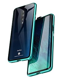 cheap -Magnetic Case For OnePlus 9 Pro 8 T Pro 7T Pro 7 Pro Nord Clear Mobile Phone Case with Screen Protector 360 Protection Double sided Glass Metal Magnet Adsorption Protective Case