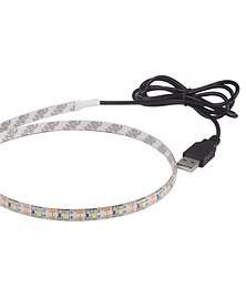 baratos -1m de tiras de luz LED flexíveis 30 leds 2835 smd 5mm 1pc branco quente branco frio rgb à prova d'água usb decorativo 5 v usb alimentado