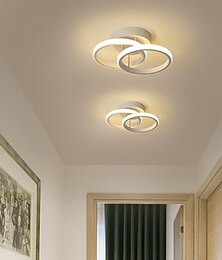 abordables -1 luz 24 cm luz de techo led diseño circular anillo simple lámpara de pasillo aluminio para dormitorio lámpara habitación balcón 110-120 / 220-240 22w