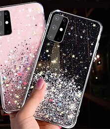 Недорогие -телефон Кейс для Назначение SSamsung Galaxy S24 S23 S22 S21 S20 Plus Ultra А73 А53 А33 A42 S25 Ультра Кейс на заднюю панель Сияние и блеск Цвет неба Сияние и блеск ТПУ