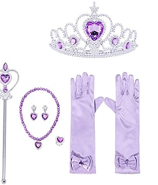 levne -Princeznovské Elsa Rukavice Úbory Doplňky šperků Princess Cosplay Filmové kostýmy for Dívčí Dětské Den dětí Plesová maškaráda