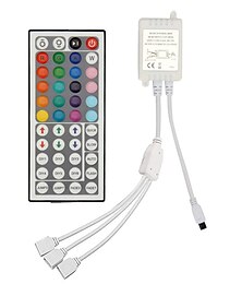 voordelige -zdm nieuw ontwerp van hoge kwaliteit ir 44 key rgb controller drieweg geïntegreerde outlet controller van dubbelzijdige printplaat dc12-24v