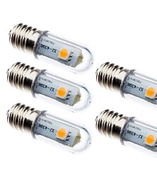 billiga -5st 0.5 W LED-lampa 15 lm E14 T 3 LED-pärlor SMD 5050 Dekorativ Varmvit Vit 90-240 V / CE