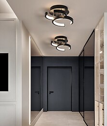 זול -1-light 22.5 ס"מ תקרה LED אור מודרני בסגנון פשוט חדר שינה סלון אישיות יצירתית צורות גיאומטריות מרפסת מתכת לעמעום לתוך הדלת תאורה 18w