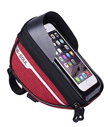 cheap -Cell Phone Bag Bike Handlebar Bag 6.4 inch Touch Screen Waterproof Portable Cycling for Sky Blue Dark Gray Black / Red / Reflective Strips