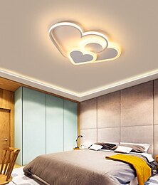 baratos -moderna luz de teto led personalidade criativa amor design de coração quarto infantil meninos e meninas lâmpadas led 30 w
