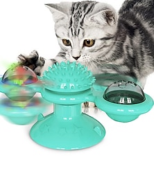 abordables -Juguetes para gato Juguete interactivo Juguete giratorio Set de juguetes para gatos Molinillo Juguetes interactivos para gato Juguetes divertidos para gatos Gatos Gatito 1 juego Redondas Amigable con
