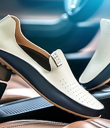 ieftine -Bărbați Mocasini & Balerini Încălțăminte de Barcă Pantofi de conducere Mărime Plus Size Mocasini de vara Designer Josi Confortabili În aer liber PU Non-alunecare Galben Albastru Vară