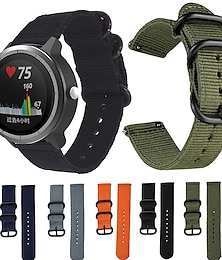 halpa -Kellon ranneke varten Garmin TomTom Forerunner 55 245 645 Music Fenix 7S Sapphire Solar / 6S Pro / 5S Plus Descent Mk2S Vivoactive 3 Venu 2 Plus / Sq / Sq Musiikki Nylon Korvaus Hihna 20mm Punottu