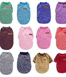 preiswerte -Hunde Pullover Weste Welpenkleidung Casual Einfacher Stil Sommer Frühling Hundebekleidung for Corgi Beagle Buldogge Shiba Inu Cocker Spaniel