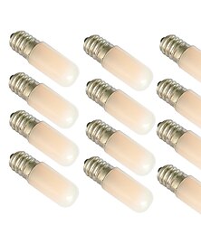 levne -12pcs 1.5 W LED Globe Bulbs 90 lm E14 E12 T10 2 LED Beads Warm White White 180-265 V