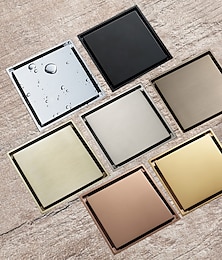 levne -mosazná podlahová vpusť, 10cm (4palcová) vložka pro dlaždice čtvercový podlahový registr (černá/kartáčovaná/kartáčovaná zlatá/šampaňská zlatá/růžová zlatá barva)