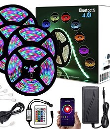halpa -20 m 65 jalkaa älykäs led-nauhavalosovellus wifi bluetooth musiikin synkronointi vedenpitävä rgb smd 2835 1080 ledit toimivat alexa google 12v kanssa