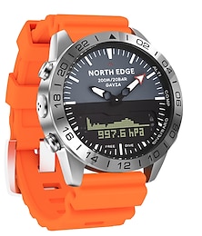 levne -NORTH EDGE Muži Digitální hodinky Venkovní Sportovní Taktický Wristwatch Kompas Výškoměr Budík Odpočítávání Silikonový pásek Hodinky