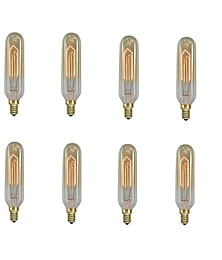 abordables -10pcs / 6pcs 40 w e14 t10 blanco cálido 2200-2700 k retro / regulable / decorativo incandescente vintage bombilla edison 220-240 v