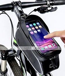 Χαμηλού Κόστους -Τροχός επάνω Κινητό τηλέφωνο τσάντα Τσάντα για σκελετό ποδηλάτου 6 inch Οθόνη Αφής Αντανακλαστικό Αδιάβροχη Ποδηλασία για Όλα Κινητό τηλέφωνο iPhone X iPhone XR Μαύρο Ποδήλατο Δρόμου Ποδήλατο Βουνού