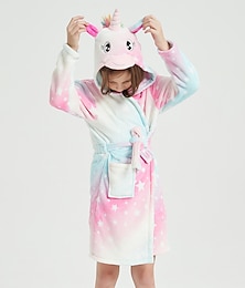 preiswerte -Karneval Farbblock Kigurumi-Pyjamas Bademantel Einhorn Fliegendes Pferd Pyjamas-Einteiler Kigurumi-Pyjamas Lustiges Kostüm Für Kinder Jungen und Mädchen Weihnachten Halloween Karneval Karikatur