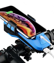 cheap -Dual LED Bike Light Adjustable Stand Bike Horn Light Bicycle Cycling Waterproof Anti-Shock USB Charging Output Anti-skidding Li-polymer Rechargeable Lithium-ion Battery 100 lm Cold White Camping