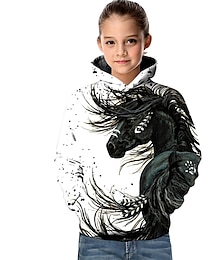 voordelige -sweatshirts met 3D digitale print voor kinderen, hoodie met capuchon en melkwegpatroon
