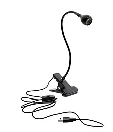 abordables -Blacksliver 3w led lampe de bureau usb lampe de table lumière avec clip clip lit flexible lecture livre veilleuse pour étude bureau travail 1 pc