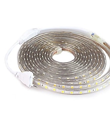 お買い得  -3m smd 5050 ledストリップライト防水220v 5050 ledストリップライトダイオードテープ休日の装飾ランプledストリングリボン60leds / mでeuプラグ