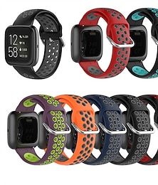 זול -צפו בנד ל פיטביט Versa 2 / Versa Lite / Versa SE / Versa סיליקוןריצה תַחֲלִיף רצועה רך נושם רצועת ספורט צמיד