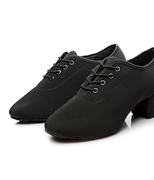 זול -בגדי ריקוד נשים נעליים לטיניות התאמן בנעלי נעלי ריקוד שורת ריקוד הדרכה תחרה עקבים תחתית שתי נקודות עקב עבה שחור