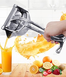 abordables -Exprimidor manual de metal plateado exprimidor de frutas jugo de limón naranja prensa hogar multifuncional utensilios de cocina suministros