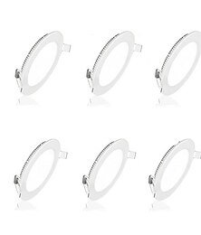 abordables -6pcs 4pcs LED Ultra thin Downlight lamp 6W led ceiling Recessed Grid Downlight Slim Round Panel light