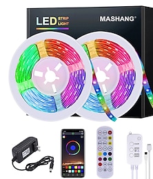 cheap -5M 10M 15M 20M LED Strip Lights RGB Waterproof Music Sync LED 2835 SMD Color Changing 24 Keys Remote Bluetooth Controller for Bedroom Home TV BackLight