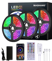 cheap -20m 65ft LED Smart Strip Lights TV Backlight RGB Bluetooth Music Sync 5M 10M 15M 2835 SMD Color Changing with 40 Keys Controller for Bedroom Kitchen Home Decoration