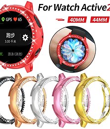 cheap -Diamond Case Watch Case Compatible with Samsung Galaxy Watch Active 2 40mm / Watch Active 2 44mm Shockproof Plastic / Hard PC Watch Cover