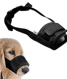 billige -mundkurv til hunde - justerbar blød mundkurv til lille mellemstor hund, luftnet træningshunde mundkurv til bidende gøende tygge - åndbart mesh&amp;amp; blød flannel beskytter hundens munddæksel
