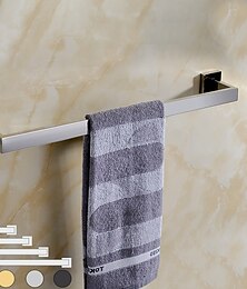 preiswerte -Handtuchstange Edelstahl Badezimmerregal galvanisiert neues Design Badezimmer Einzelstange Wandmontage 1pc verchromt und lackiert