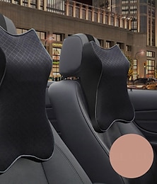 abordables -almohada para el cuello del coche reposacabezas de espuma de memoria 3d reposacabezas auto ajustable almohada cojín para el cuello de viaje soporte del asiento almohada del asiento
