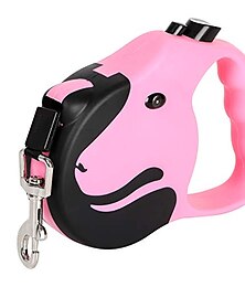 cheap -Upgraded Retractable Dog Leash, 360° Tangle-free Dog Walking Leash For Heavy Duty Up To 33lbs, 16.5ft Strong Reflective Nylon Tape With Anti-slip Handle, One-handed Brake, Pause, Lock(pink)