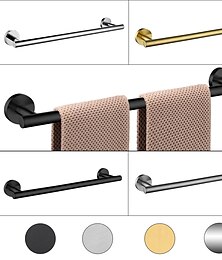abordables -Porte-serviettes acier inoxydable salle de bain étagère simple tige murale nouvelle conception 1 pc 30/40/45/50/60cm