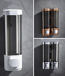 economico -Distributori di sapone liquido per doccia, dispenser di sapone liquido da parete per cucina e hotel, dispenser di gel doccia in plastica e acciaio inossidabile da 300/600 ml, 1 pz.