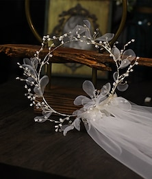 זול -שכבה אחת סגנון פרח / פרחוני הינומות חתונה צעיפי כתף עם תליון / מוצק טול / קלאסי
