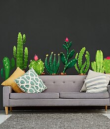 billiga -vinyl DIY Cactus wallstickers avtagbara vattentäta tapetdekaler art easy peeling&amp; sticka för barnrum vardagsrum sovrum 30x90cm